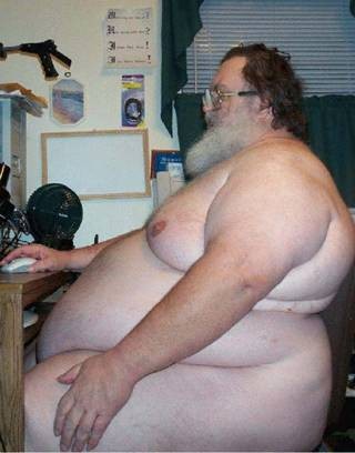 Topless Bigger Guy